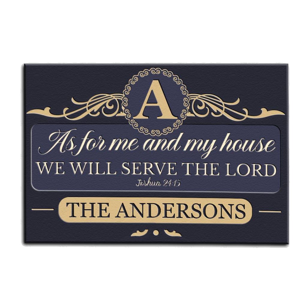 Luvingrace M58 Luxury Monogram Collection As For My House Personalized Doormat