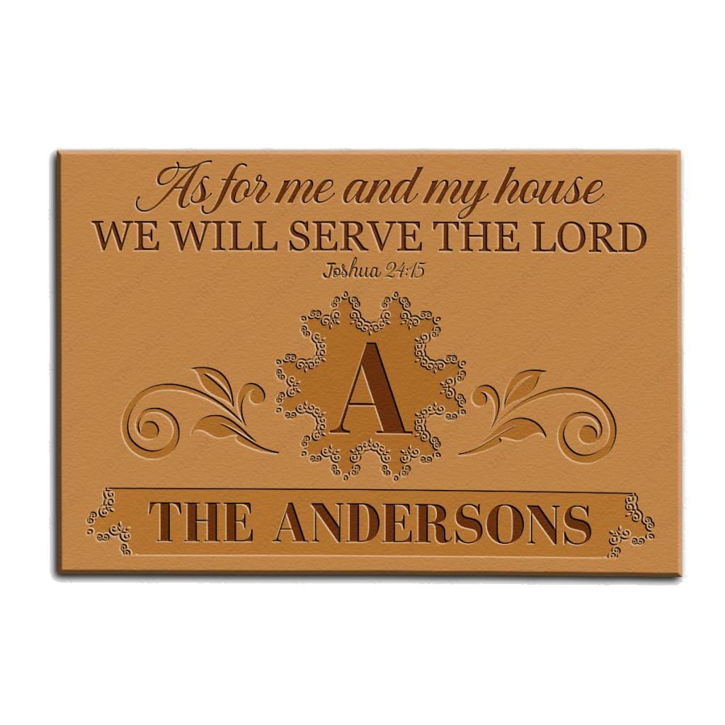Luvingrace M59 Decorative Monogram Collection As For My House Personalized Doormat