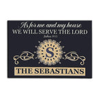 Printfamily M60 Luxury Monogram Collection As For My House Personalized Doormat
