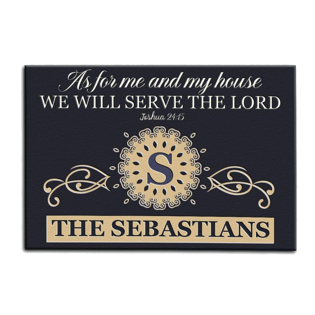 Luvingrace M60 Luxury Monogram Collection As For My House Personalized Doormat