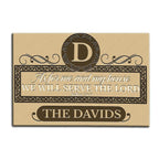 Printfamily M61 Luxury Monogram Collection As For My House Personalized Doormat