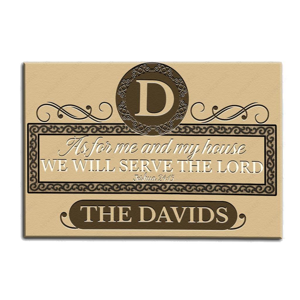 Luvingrace M61 Luxury Monogram Collection As For My House Personalized Doormat