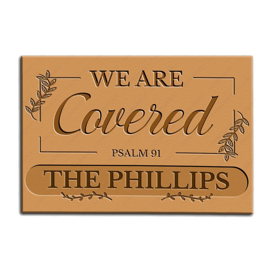 Luvingrace M62 Decorative Monogram Collection We Are Covered Personalized Doormat