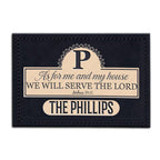 Printfamily M63 Luxury Monogram Collection As For My House Personalized Doormat
