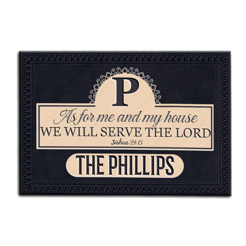 Luvingrace M63 Luxury Monogram Collection As For My House Personalized Doormat