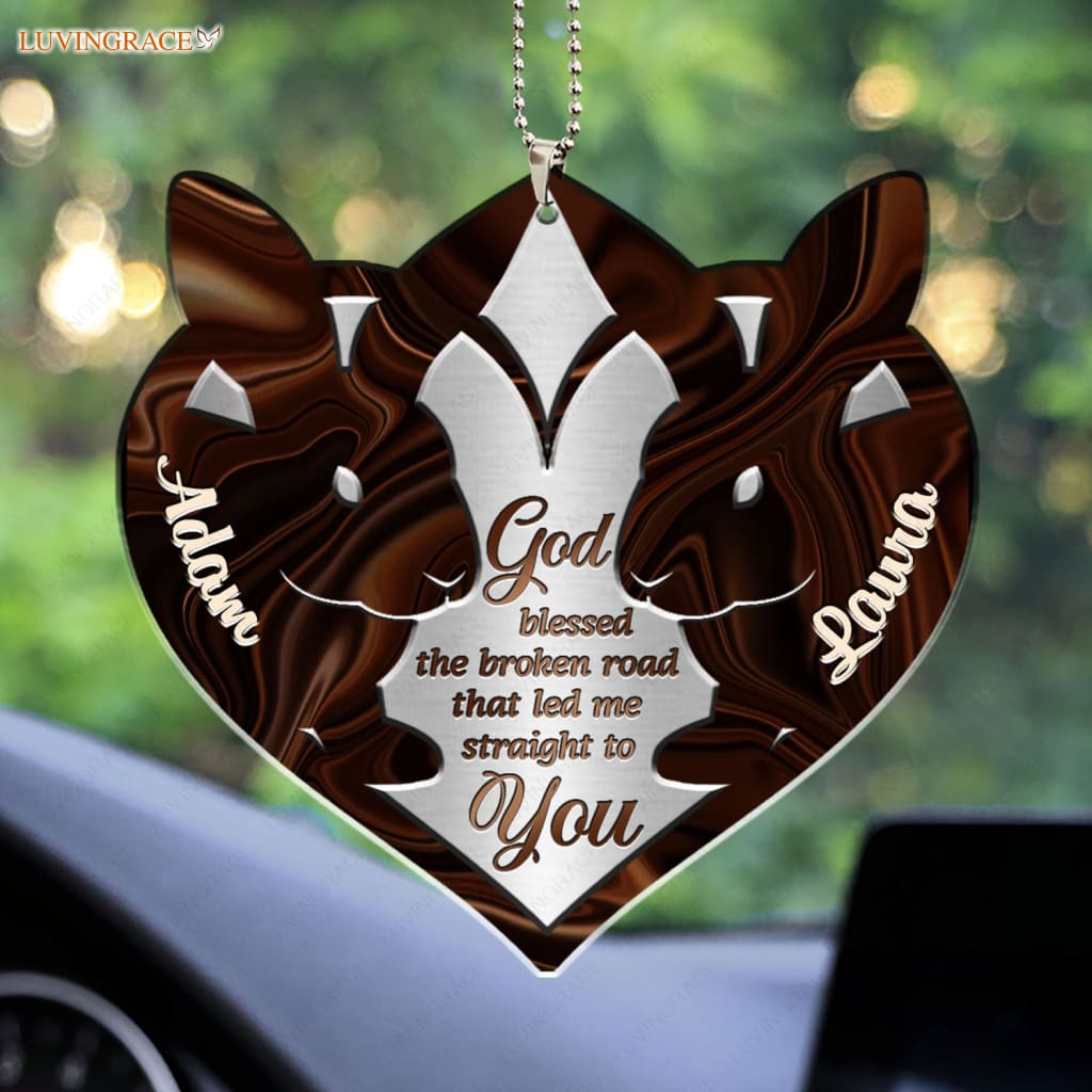 Luvingrace M63 Rabbit Couple God Blessed Personalized Ornament