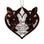 Printfamily M63 Rabbit Couple God Blessed Personalized Ornament