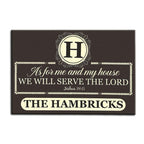 Luvingrace M64 Luxury Monogram Collection As For My House Personalized Doormat