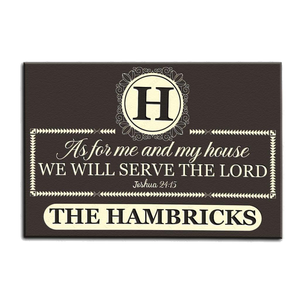 Luvingrace M64 Luxury Monogram Collection As For My House Personalized Doormat
