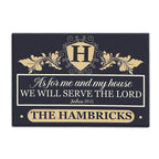 Printfamily M66 Decorative Monogram Collection As For My House Personalized Doormat