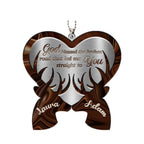 Printfamily M66 Deer Couple God Blessed Personalized Ornament