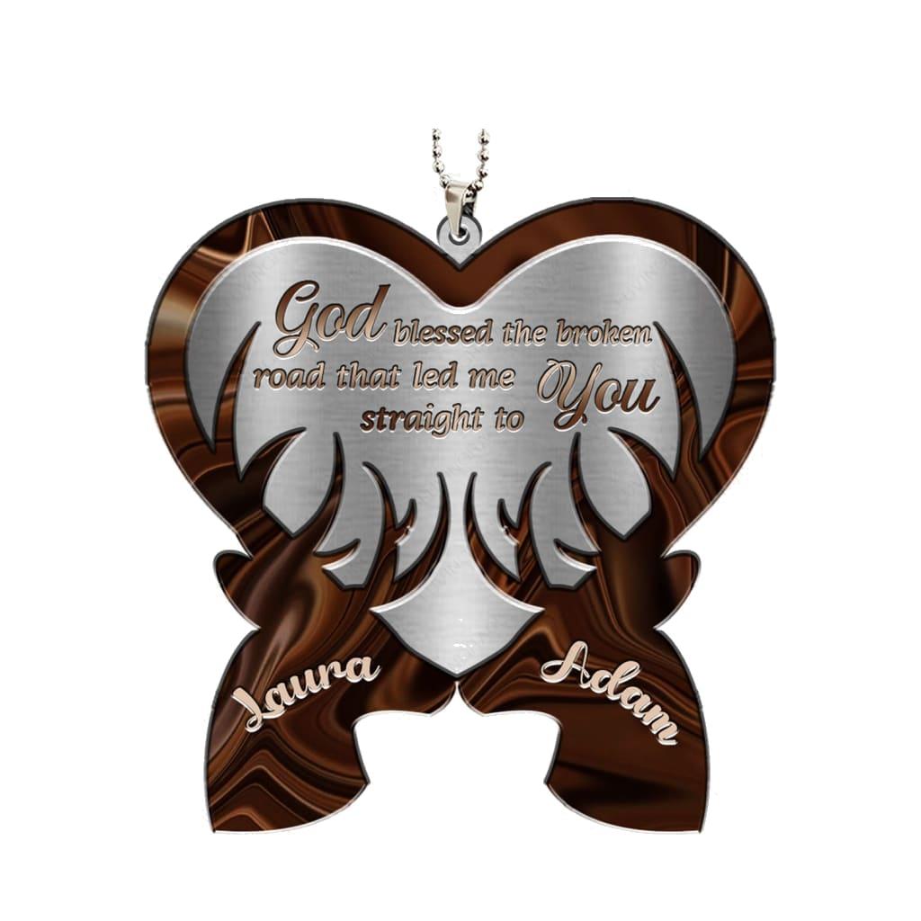 Luvingrace M66 Deer Couple God Blessed Personalized Ornament