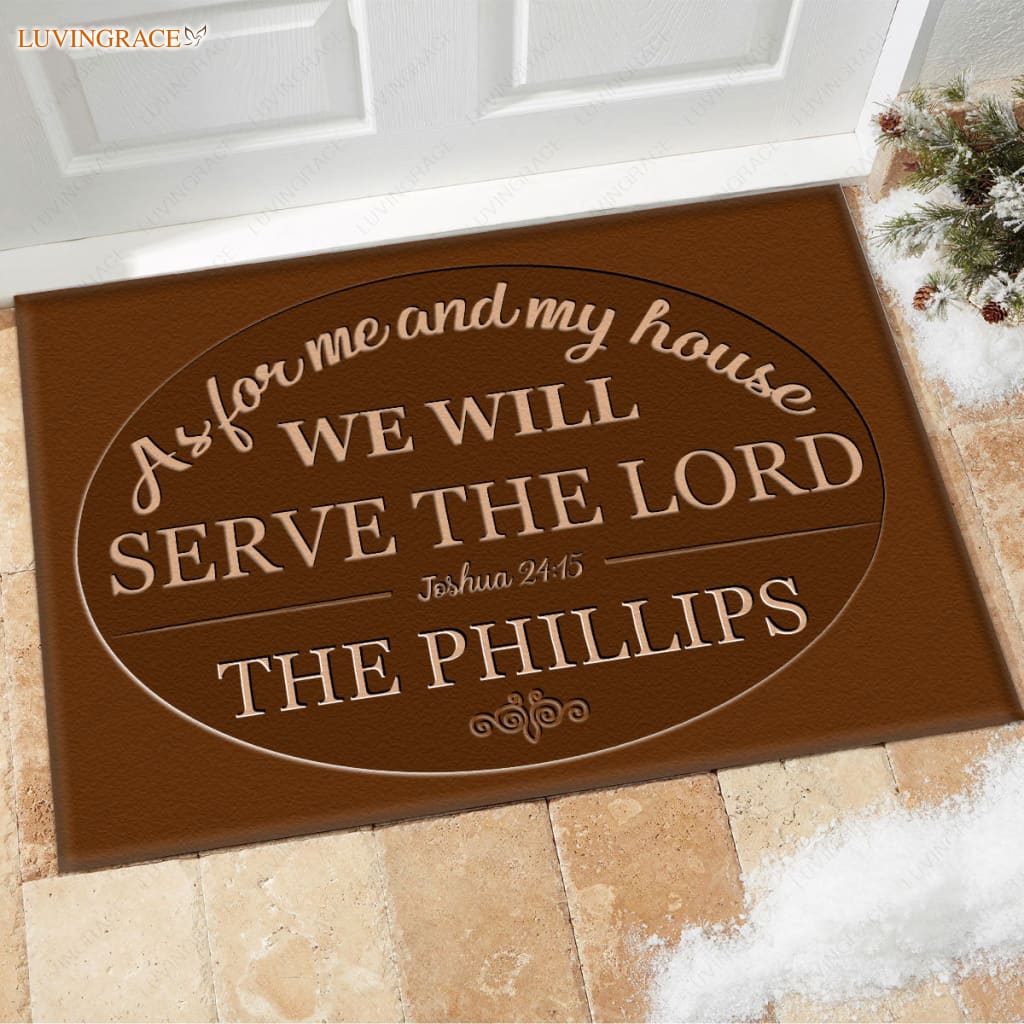 Luvingrace M69 Decorative Monogram Collection As For My House Personalized Doormat