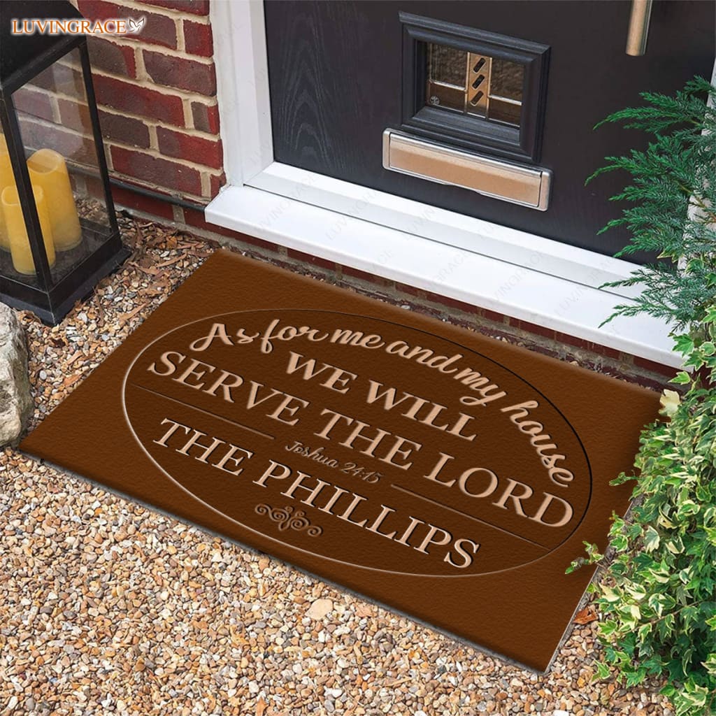 Luvingrace M69 Decorative Monogram Collection As For My House Personalized Doormat