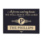 Luvingrace M70 Luxury Monogram Collection As For My House Personalized Doormat