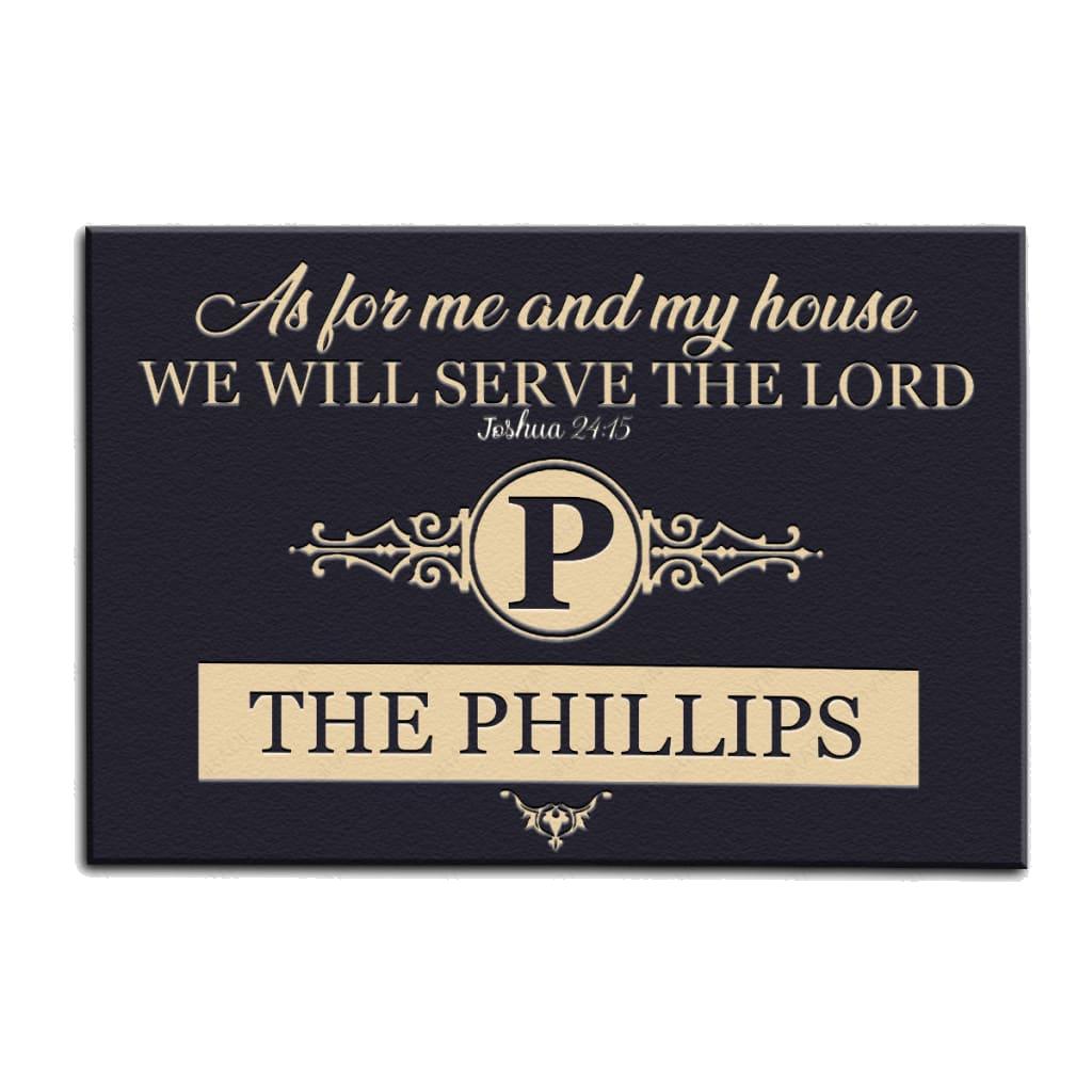 Luvingrace M70 Luxury Monogram Collection As For My House Personalized Doormat