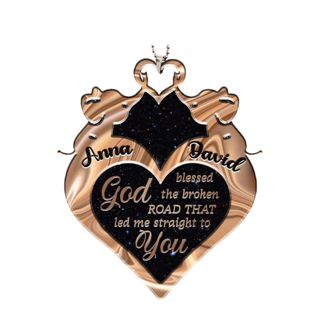 Luvingrace M71 Elephant Couple God Blessed Personalized Ornament