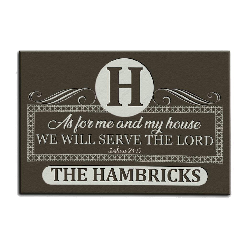 Luvingrace M71 Luxury Monogram Collection As For My House Personalized Doormat
