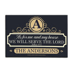 Luvingrace M72 Luxury Monogram Collection As For My House Personalized Doormat