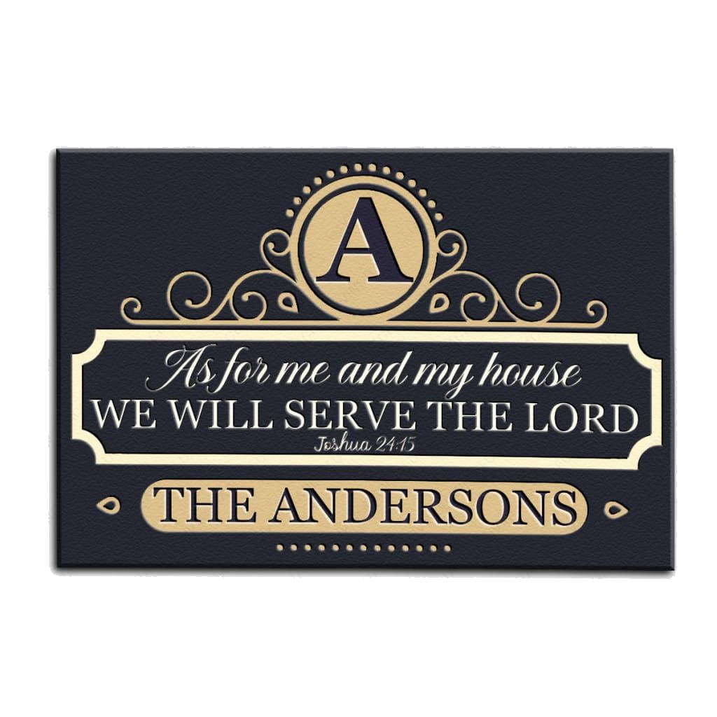 Luvingrace M72 Luxury Monogram Collection As For My House Personalized Doormat