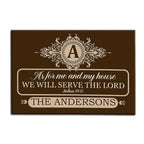 Printfamily M74 Luxury Monogram Collection As For My House Personalized Doormat