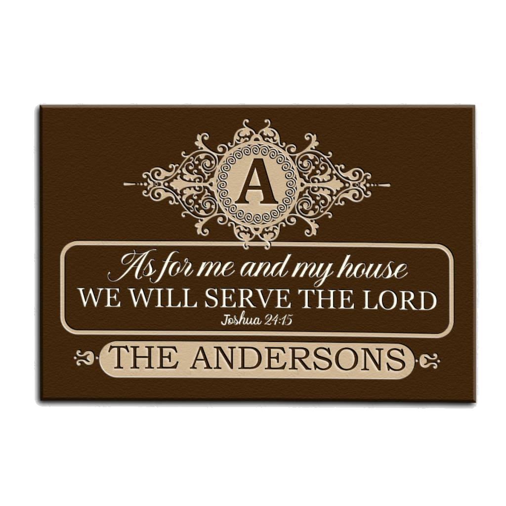 Luvingrace M74 Luxury Monogram Collection As For My House Personalized Doormat