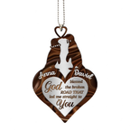 Printfamily M74 Penguin Couple God Blessed Personalized Ornament