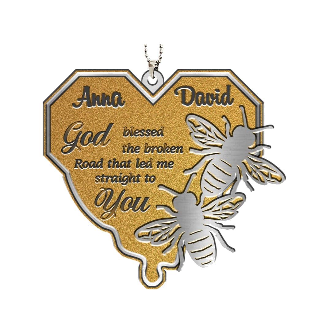 Luvingrace M75 Bee Couple God Blessed Personalized Ornament
