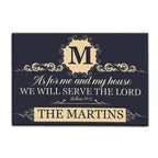 Luvingrace M75 Decorative Monogram Collection As For My House Personalized Doormat