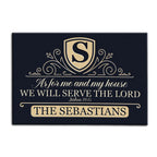 Luvingrace M76 Decorative Monogram Collection As For My House Personalized Doormat