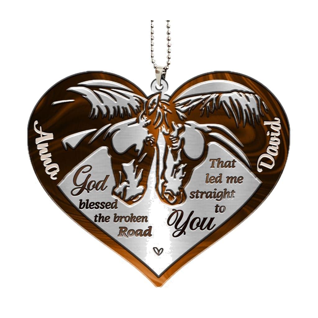 Luvingrace M76 Horse Couple God Blessed Personalized Ornament