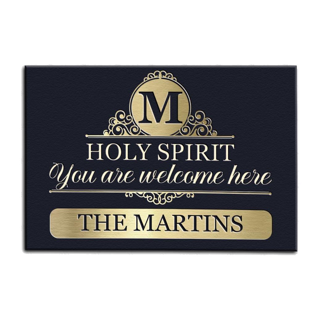 Luvingrace M77 Vintage Monogram Collection As For My House Personalized Doormat