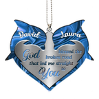 Printfamily M78 Dolphin Couple God Blessed Personalized Ornament