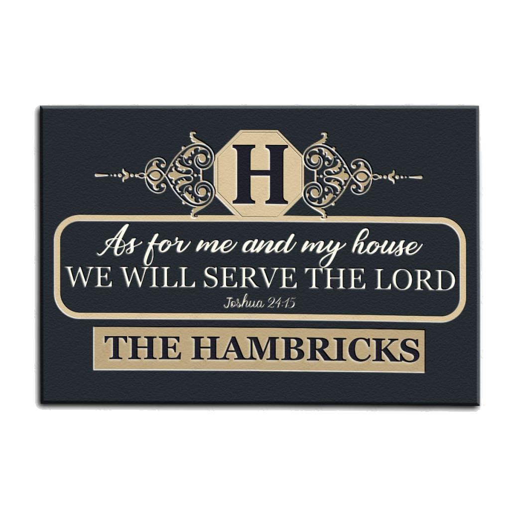 Luvingrace M78 Luxury Monogram Collection As For My House Personalized Doormat