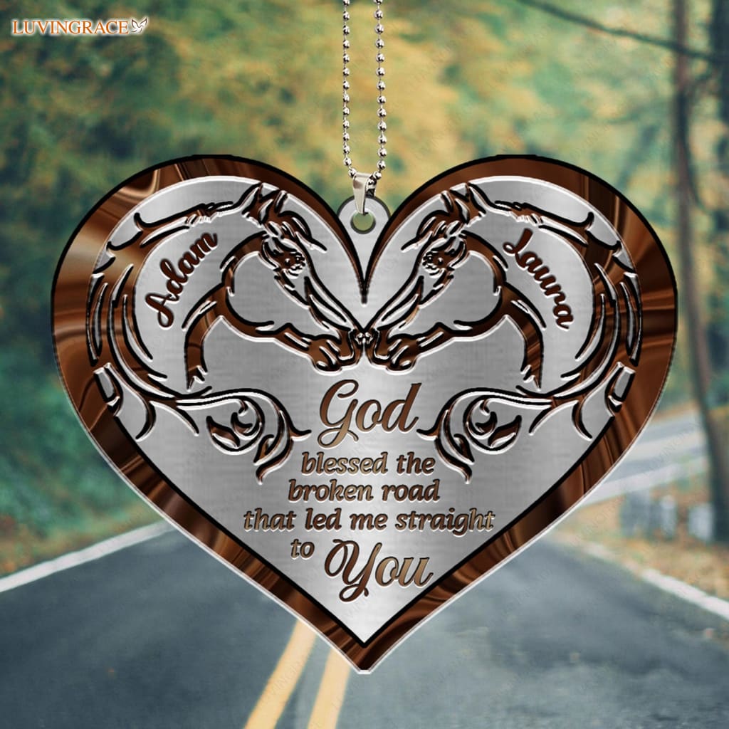 Luvingrace M79 Horse Couple God Blessed Personalized Ornament