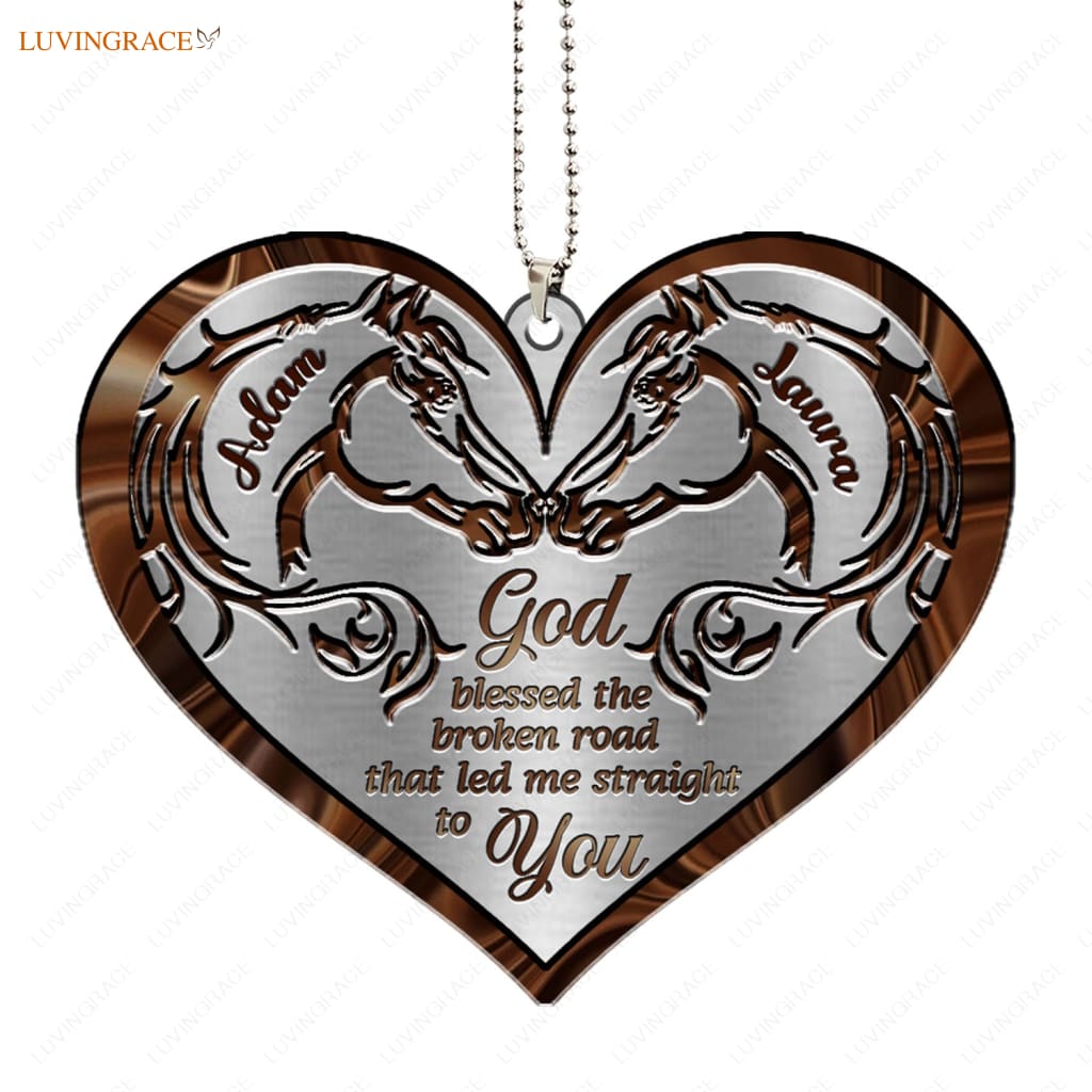 Luvingrace M79 Horse Couple God Blessed Personalized Ornament