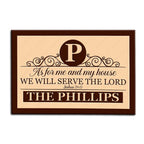 Luvingrace M79 Luxury Monogram Collection As For My House Personalized Doormat