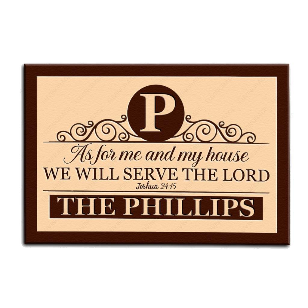 Luvingrace M79 Luxury Monogram Collection As For My House Personalized Doormat