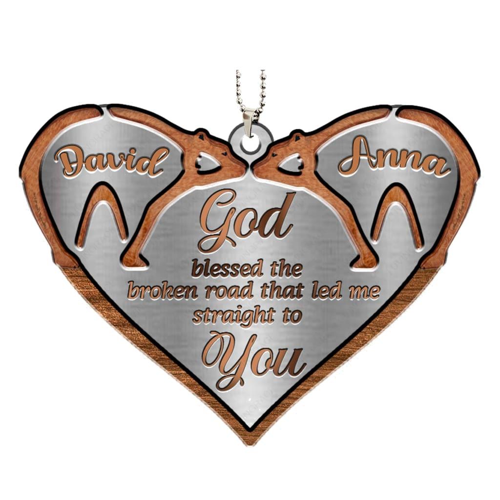 Luvingrace M80 Bear Couple God Blessed Personalized Ornament
