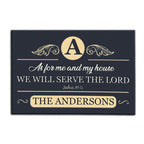 Luvingrace M83 Luxury Monogram Collection As For My House Personalized Doormat