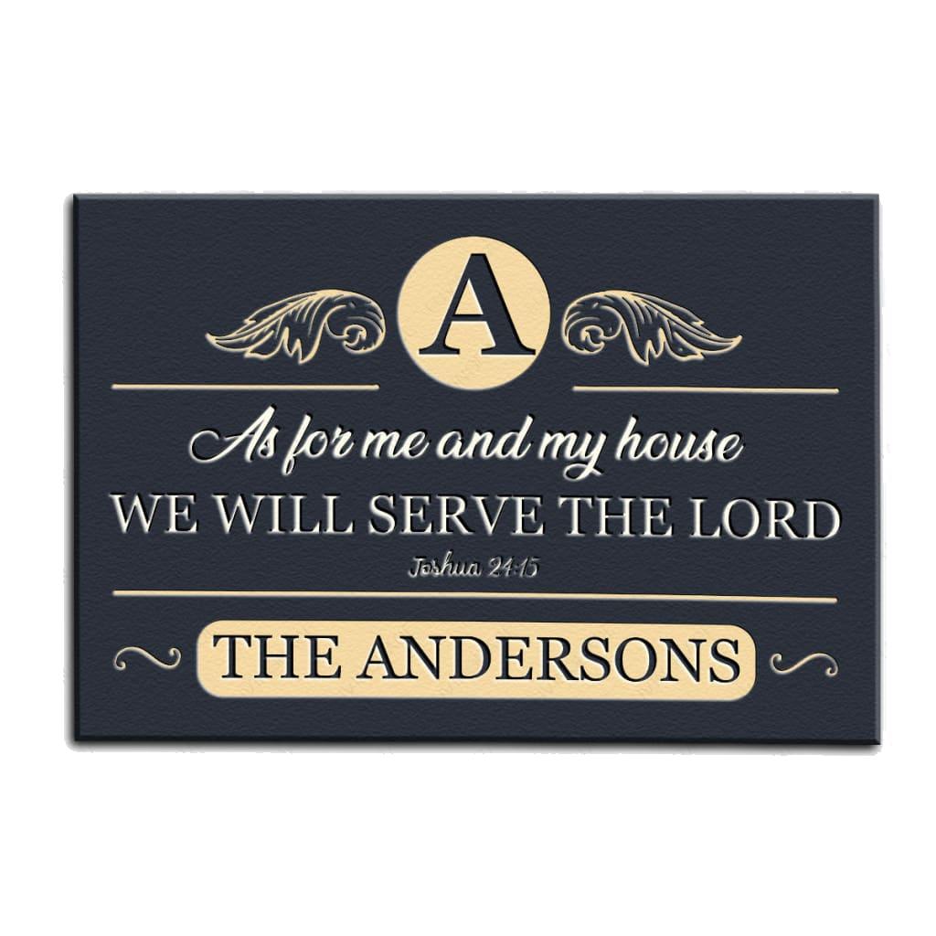 Luvingrace M83 Luxury Monogram Collection As For My House Personalized Doormat
