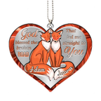 Printfamily M84 Fox Couple God Blessed Personalized Ornament