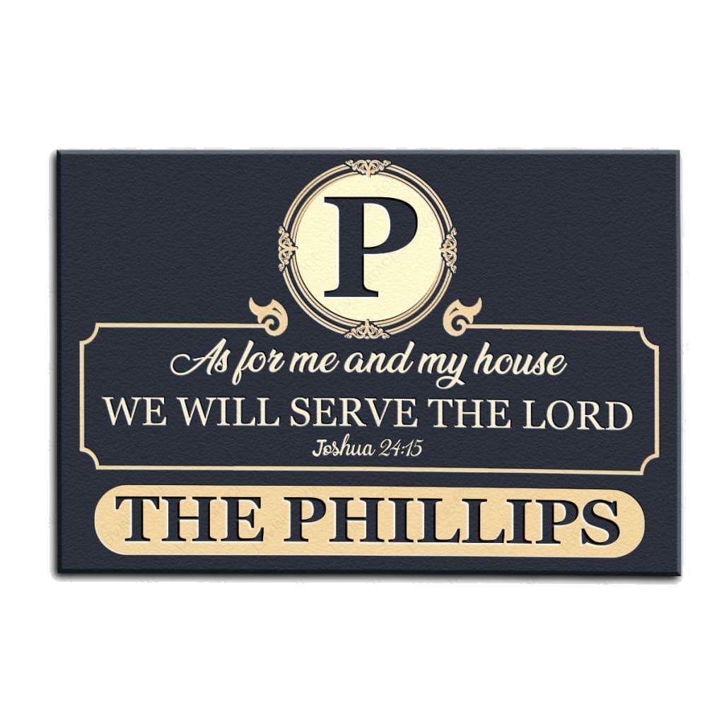 Luvingrace M84 Luxury Monogram Collection As For My House Personalized Doormat