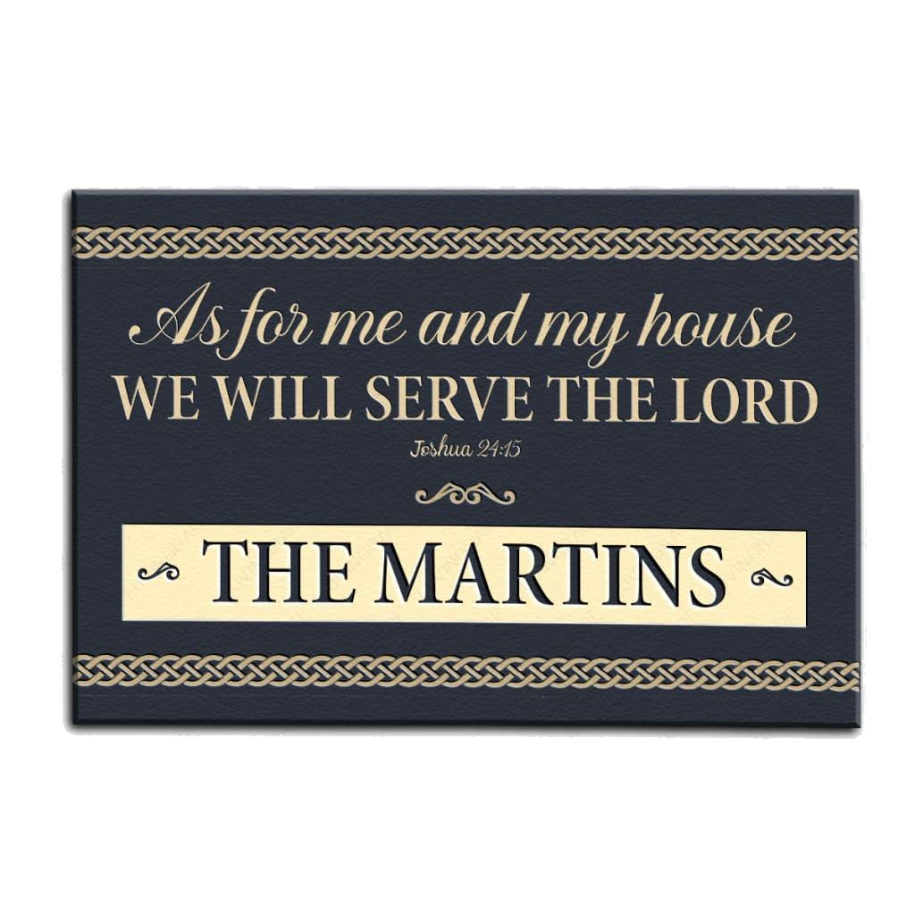 Luvingrace M85 Luxury Monogram Collection As For My House Personalized Doormat
