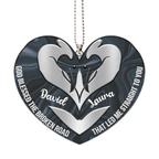 Printfamily M85 Penguin Couple God Blessed Personalized Ornament