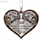 Printfamily M86 Elephant Couple God Blessed Personalized Ornament