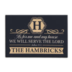 Luvingrace M91 Luxury Monogram Collection As For My House Personalized Doormat
