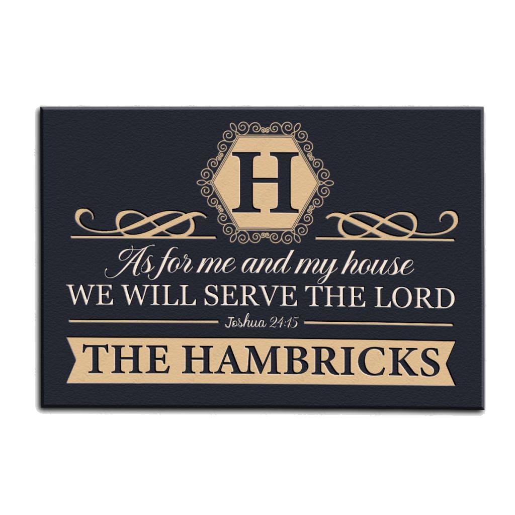 Luvingrace M91 Luxury Monogram Collection As For My House Personalized Doormat