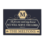 Luvingrace M92 Luxury Monogram Collection As For My House Personalized Doormat