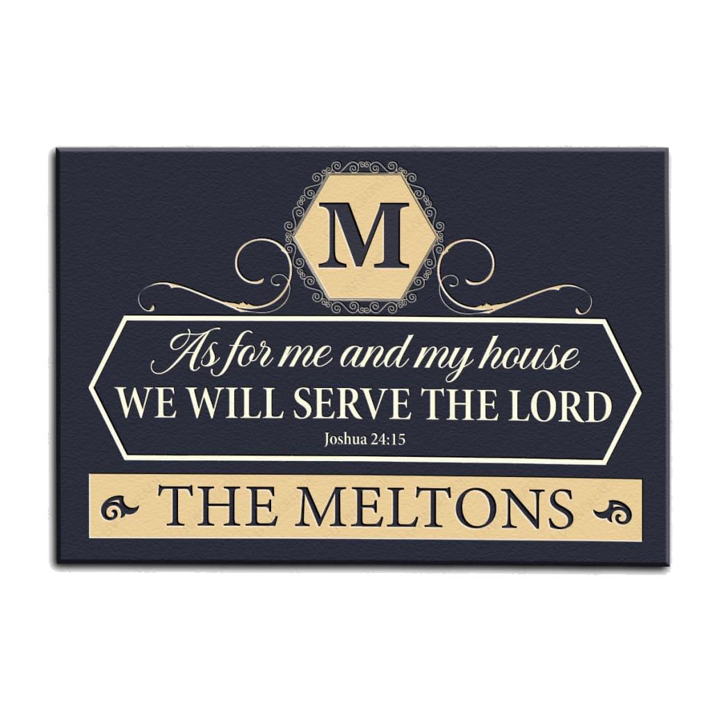 Luvingrace M92 Luxury Monogram Collection As For My House Personalized Doormat